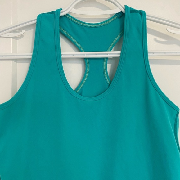 Ivivva by Lululemon Scoop Neck Blue Teal Girl’s Activewear Tank Top Size 14 - Picture 7 of 7